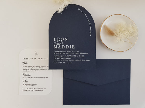 Blue Bell Wedding Invitation Suite