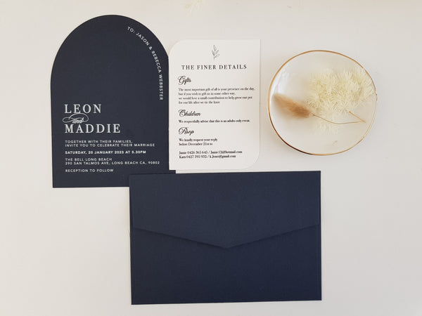 Blue Bell Wedding Invitation Suite