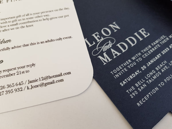 Blue Bell Wedding Invitation Suite