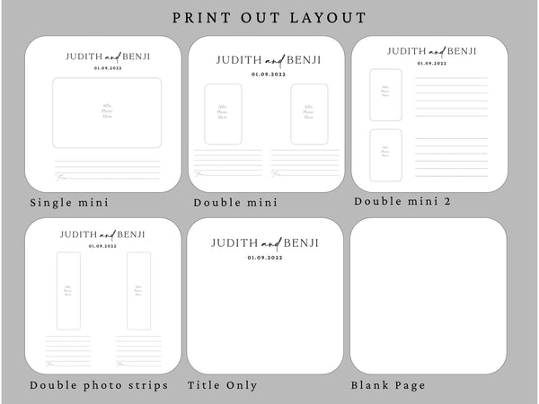 Personalised DIY guest book - Square