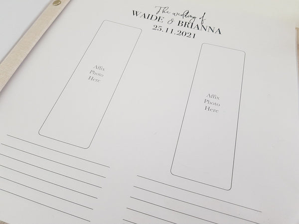 Personalised DIY guest book - Square