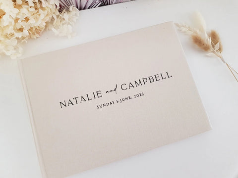CAMPBELL Custom Linen Guest Book