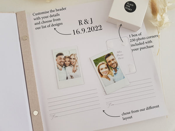 Personalised DIY guest book - Square