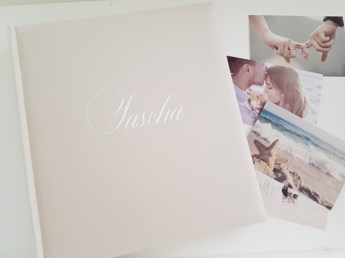 SACHA Linen Dry mount Photo Album PLAIN INK DIARY