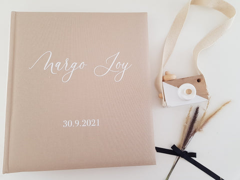 MARGO JOY Personalised Linen Dry Mount Photo Album