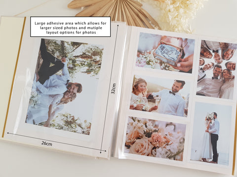 EVELYN Large capacity Linen Self Adhesive Photo Album 300