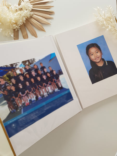 MY SCHOOL YEARS Personalised Large capacity Linen Self Adhesive School Photo Album