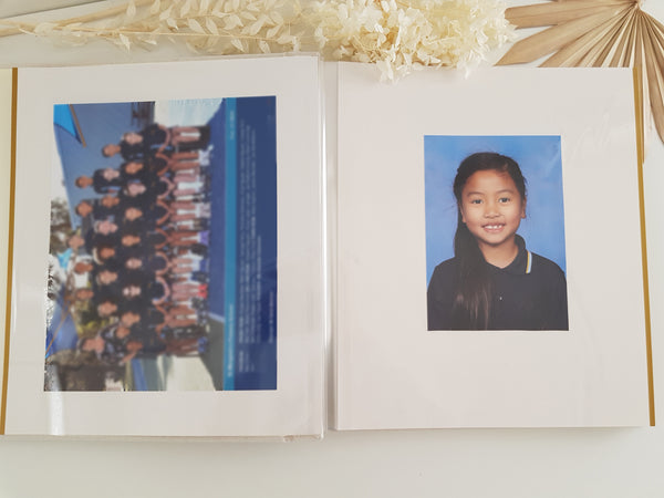 MY SCHOOL YEARS Personalised Large capacity Linen Self Adhesive School Photo Album