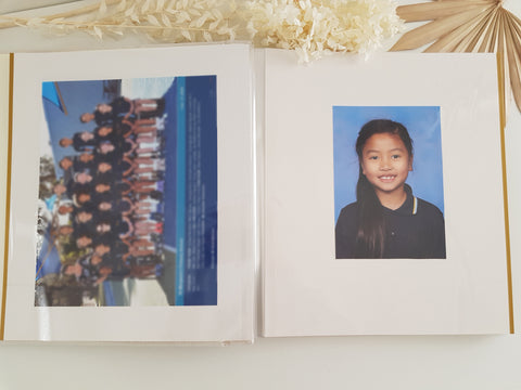 MY SCHOOL YEARS Personalised Large capacity Linen Self Adhesive School Photo Album