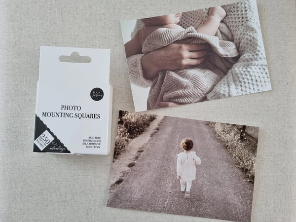 Photo mounting squares double sided