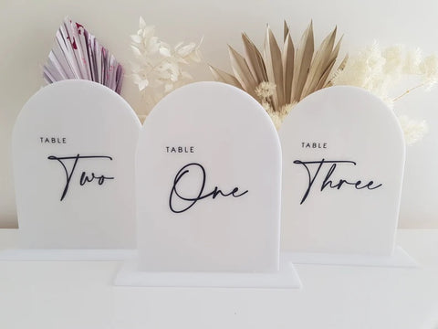 Acrylic Table Number | Wedding Numbers Sign | Table Numbers | Modern Table decor | Arch Table Number | Acrylic UV Printed | Centre Piece