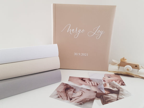 MARGO JOY Personalised Linen Dry Mount Photo Album